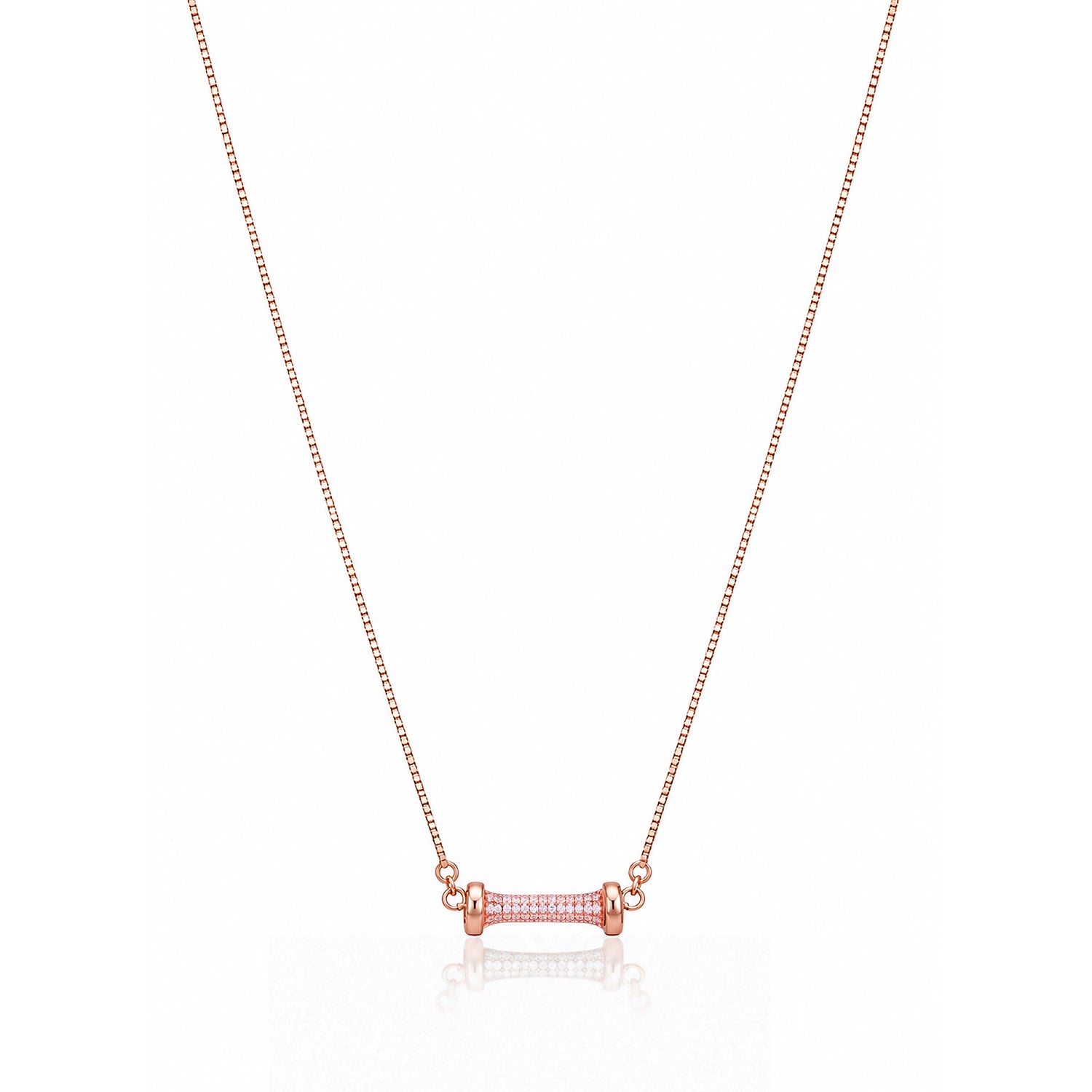 Sparkling Bar Rose Gold Silver Pendant