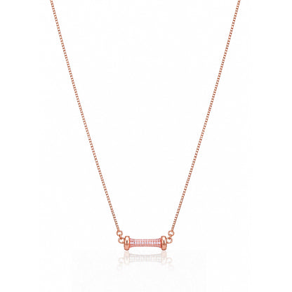 Sparkling Bar Rose Gold Silver Pendant