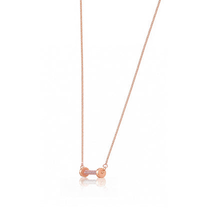 Sparkling Bar Rose Gold Silver Pendant
