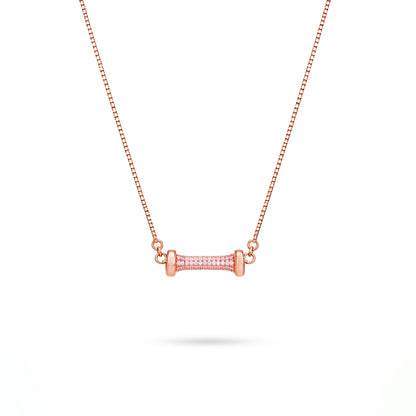 Sparkling Bar Rose Gold Silver Pendant