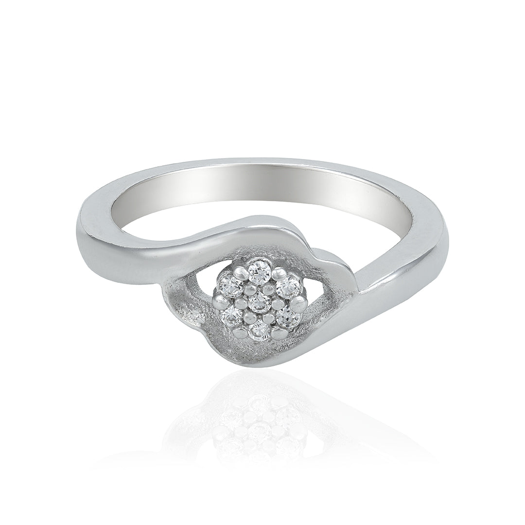 Sparkling Blue Floral Bloom 925 Sterling Silver Ring for Baby