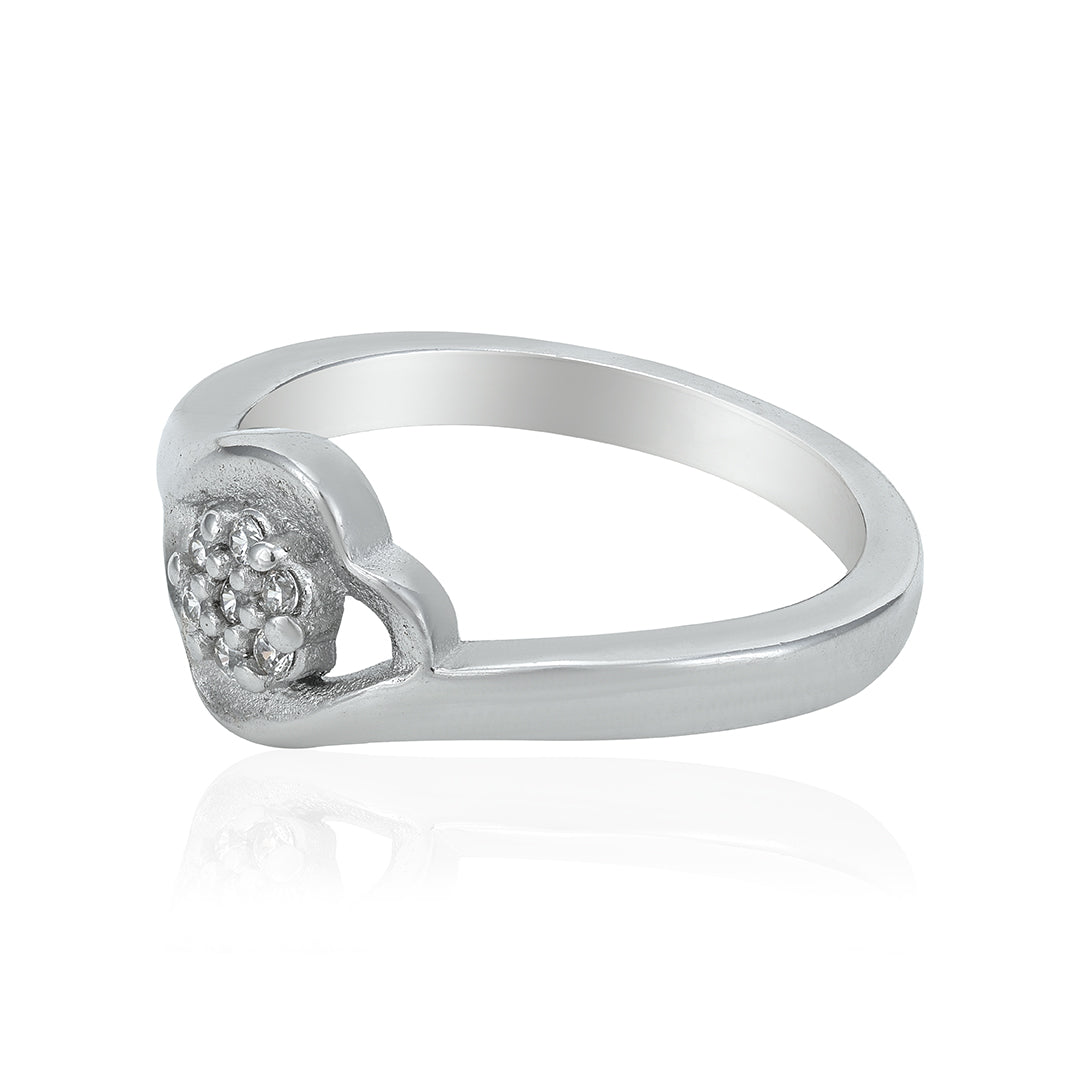 Sparkling Blue Floral Bloom 925 Sterling Silver Ring for Baby