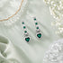 Sparkling Green Heart 925 Sterling Silver Earring for Women