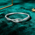 Sparkling Intertwined 925 Sterling Silver Kada for Women