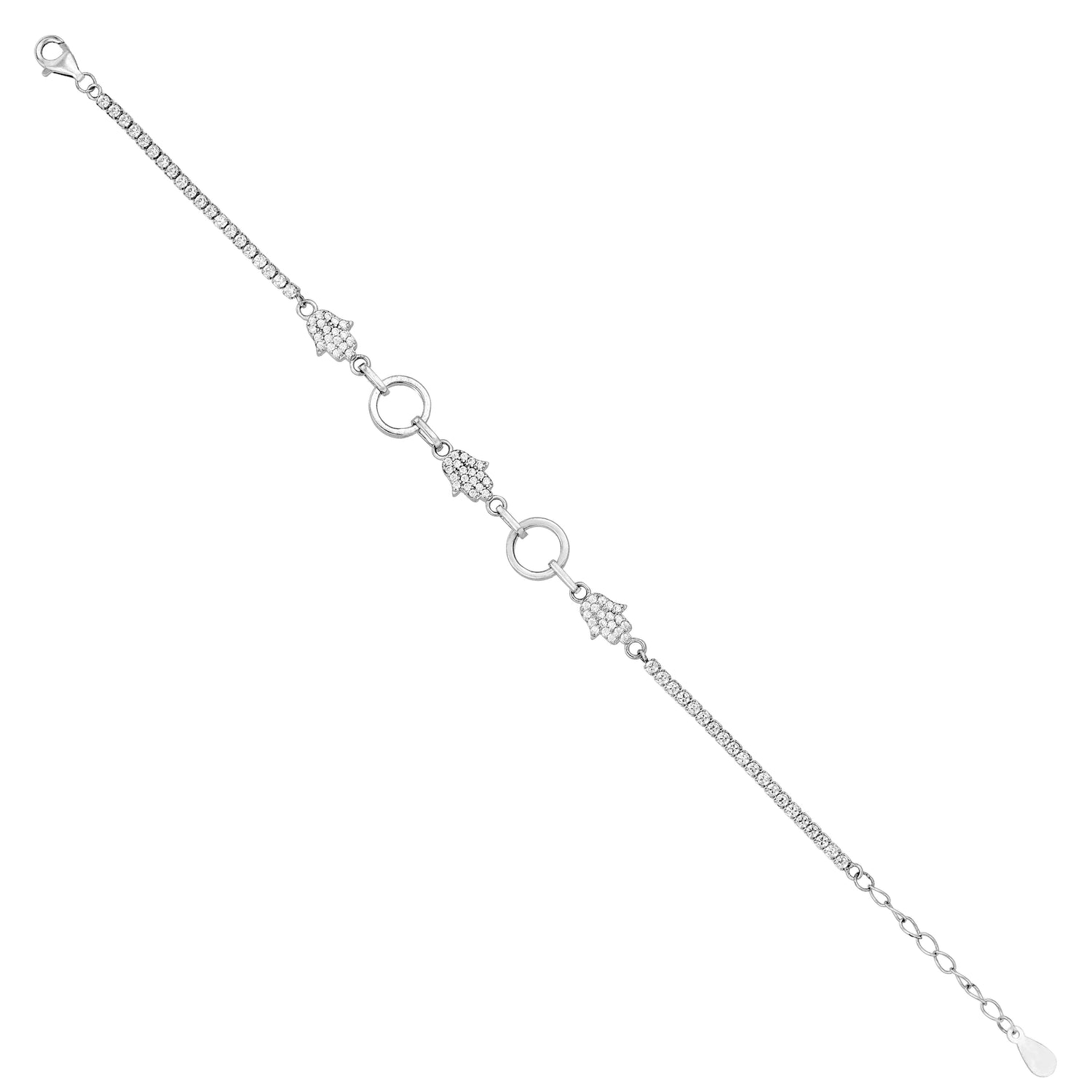 Sparkling Orbit 925 Sterling Silver Fashion Bracelet for Women