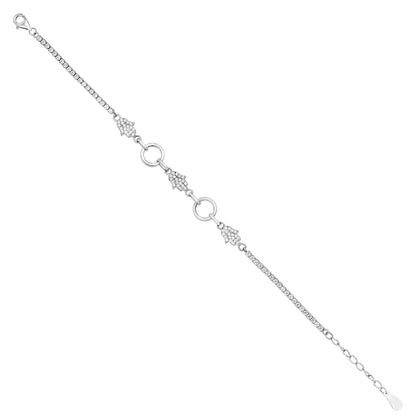 Sparkling Orbit 925 Sterling Silver Fashion Bracelet for Women
