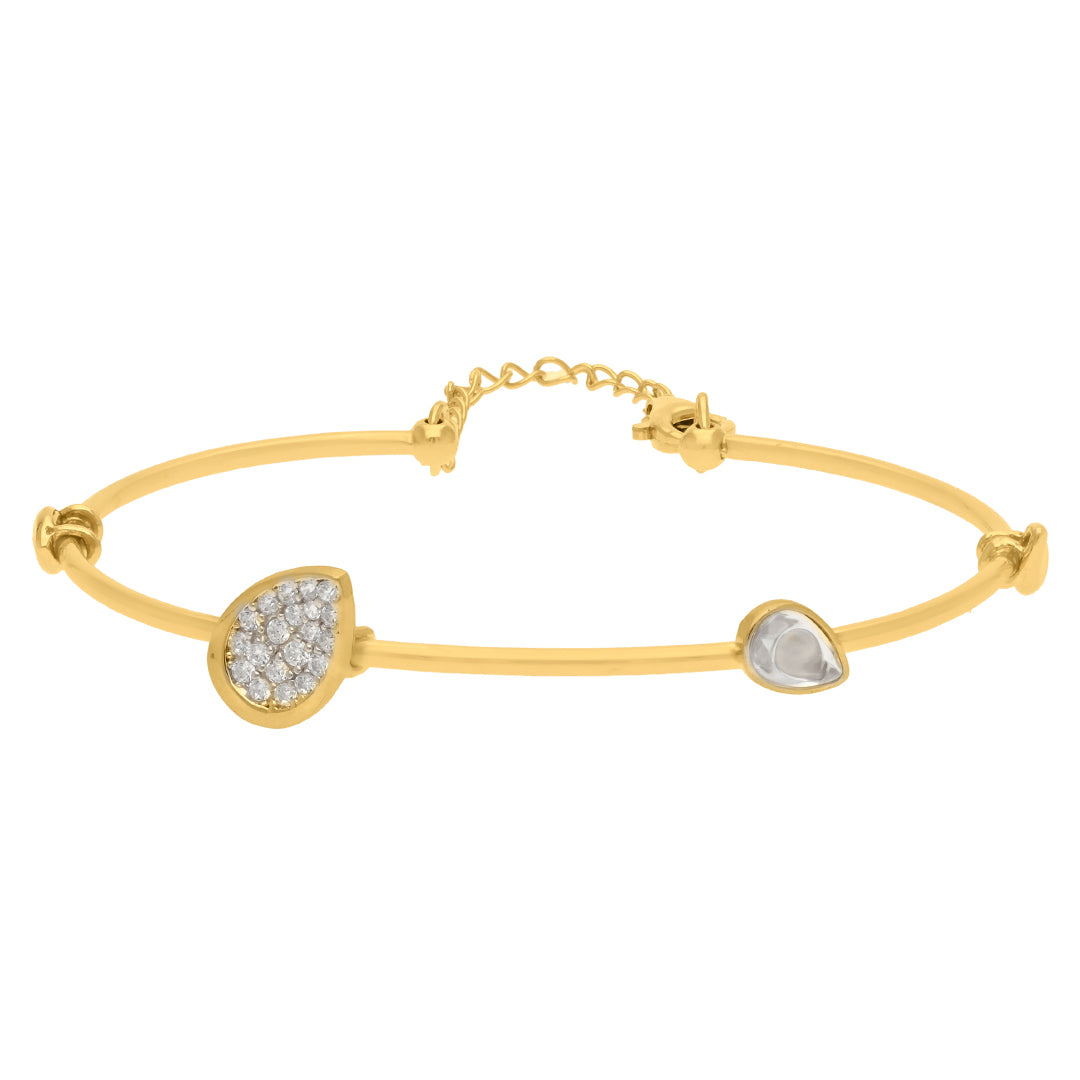 Sparkling Pear Halo Chain Bracelet Online