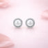 Sparkling Small White Sphere 925 Sterling Silver Stud for Women