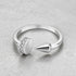 Spike Nail Open Band  Silver Ring
