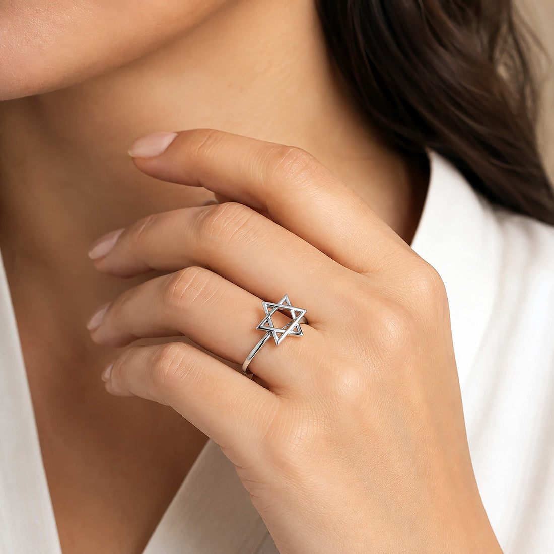 Star Minimal Glamour 925 Sterling Silver Ring for women