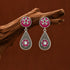 Star Pink Lotus Drop 925 Sterling Silver Earrings