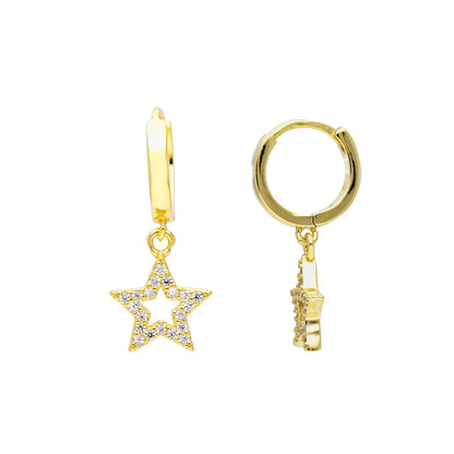 Star Shape Silver Earrings Online