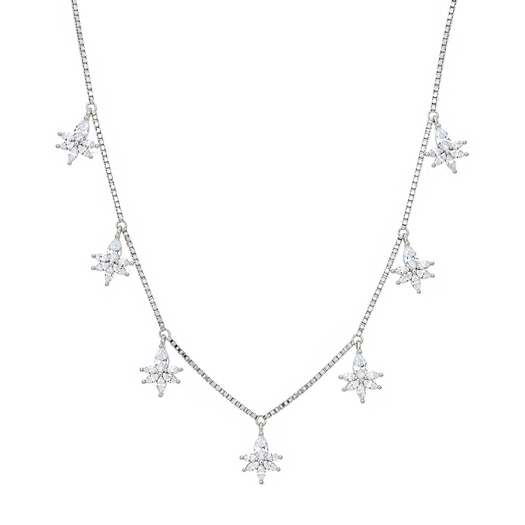 Starburst Charm Sterling Silver Chain