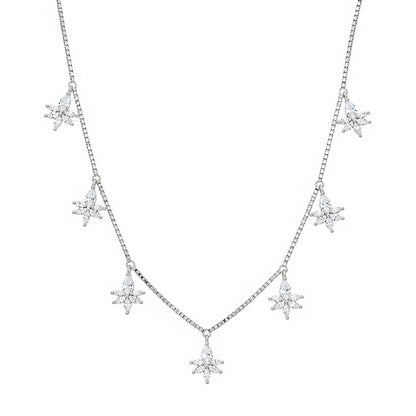Starburst Charm Sterling Silver Chain