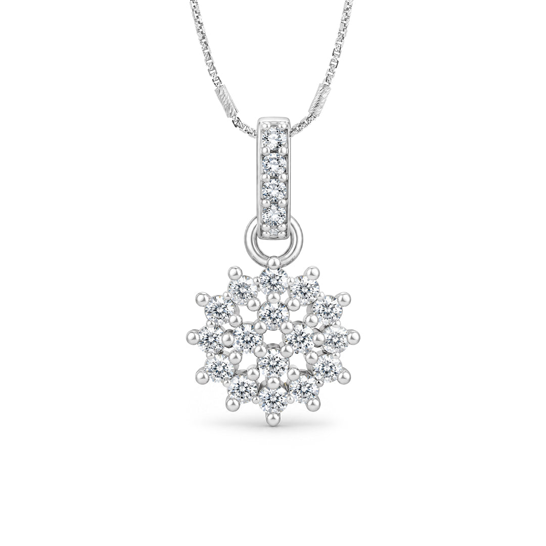 Starburst Cluster Sterling Silver Pendant