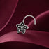 Starburst Textured Silver Corkscrew Nose Pin