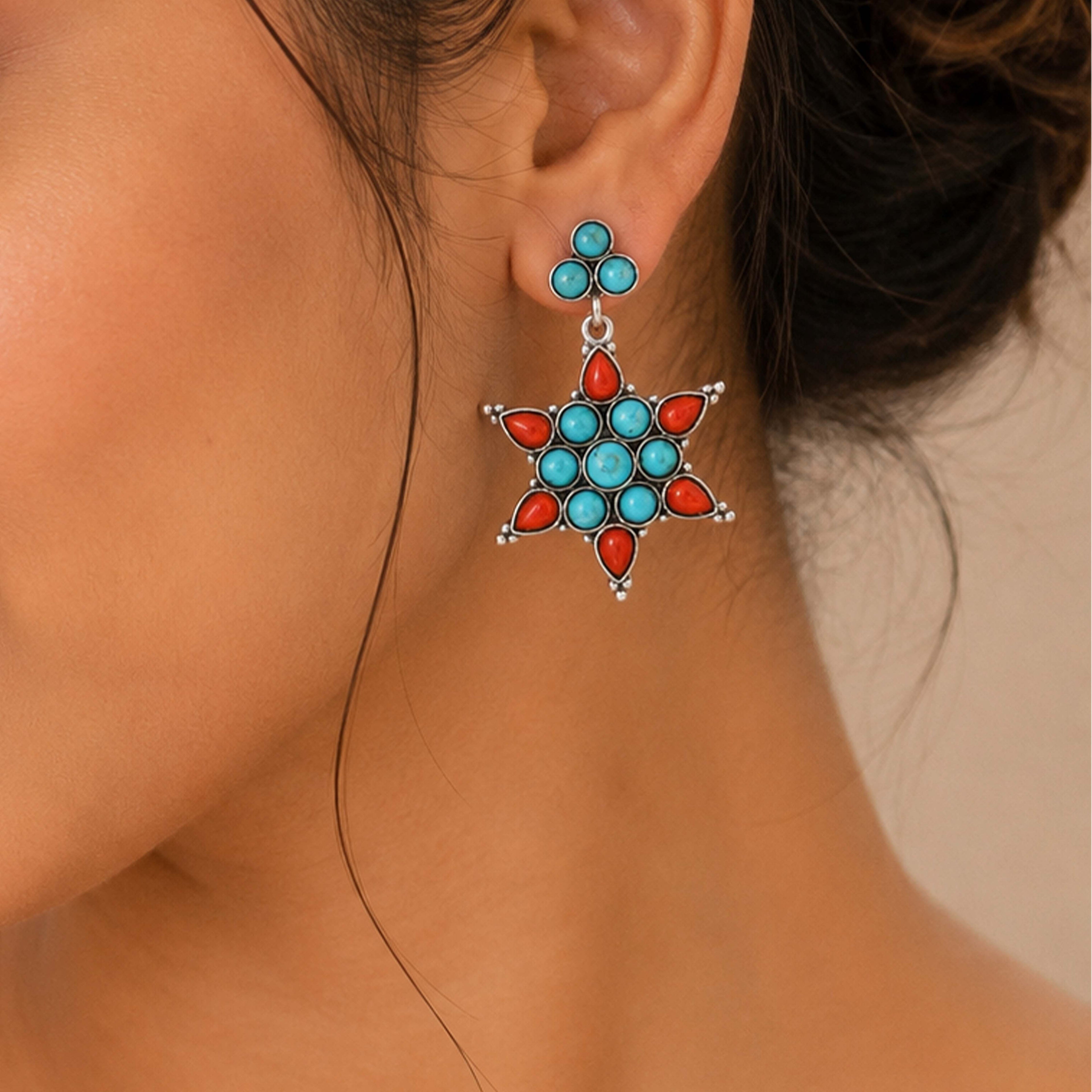 Starflower Gem Radiance 925 Sterling Silver Fashion Earrings