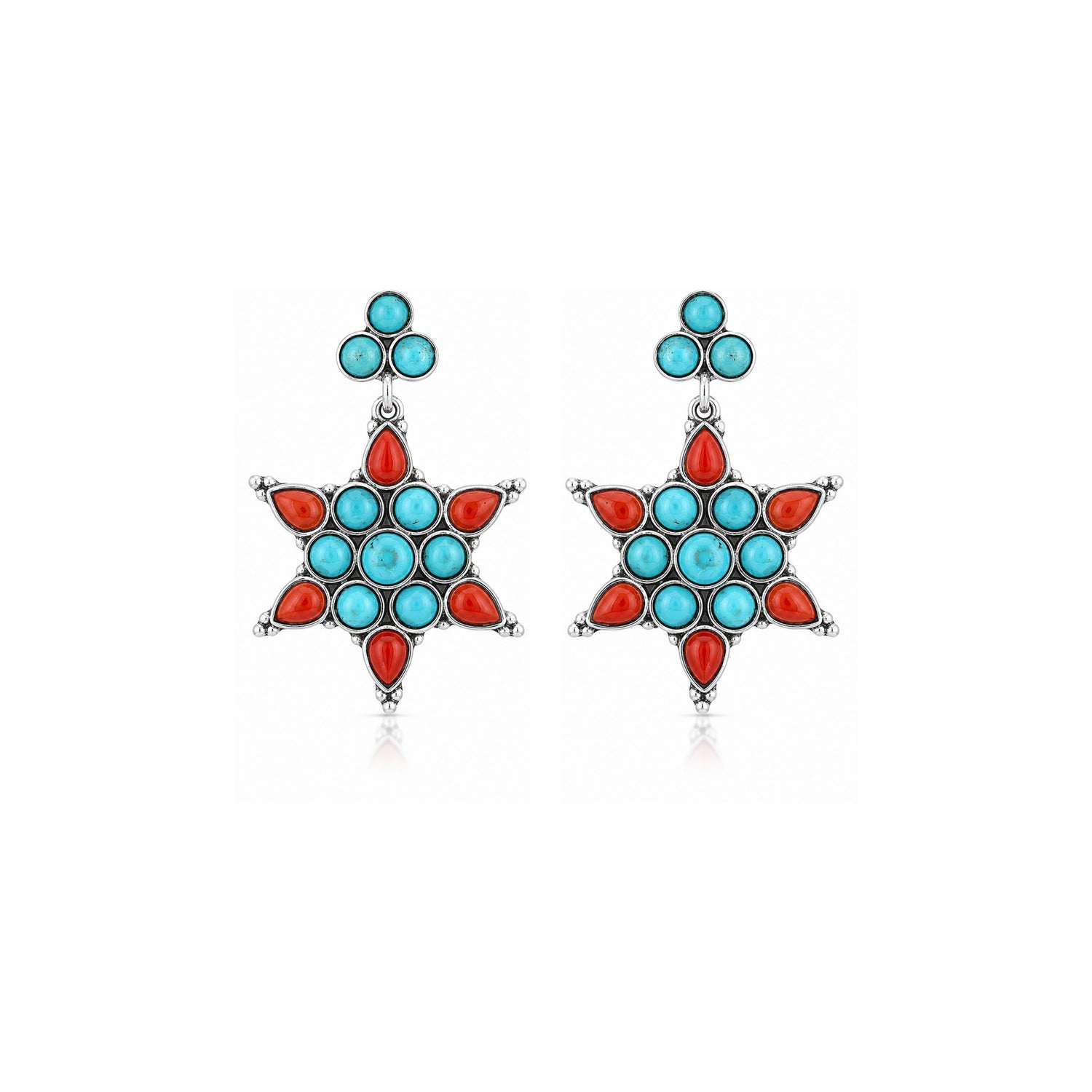 Starflower Gem Radiance 925 Sterling Silver Fashion Earrings