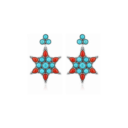 Starflower Gem Radiance 925 Sterling Silver Fashion Earrings