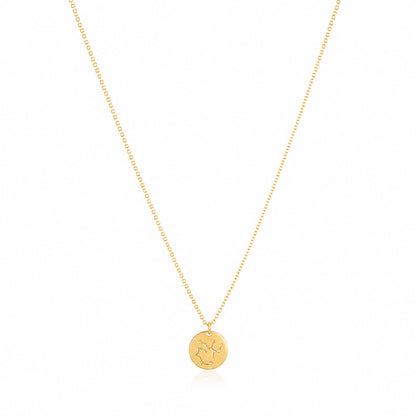 Starlight Symphony Disc 925 Sterling Silver Chain Pendant for Women