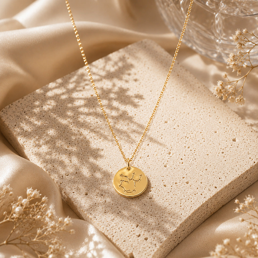 Starlight Symphony Disc 925 Sterling Silver Chain Pendant for Women