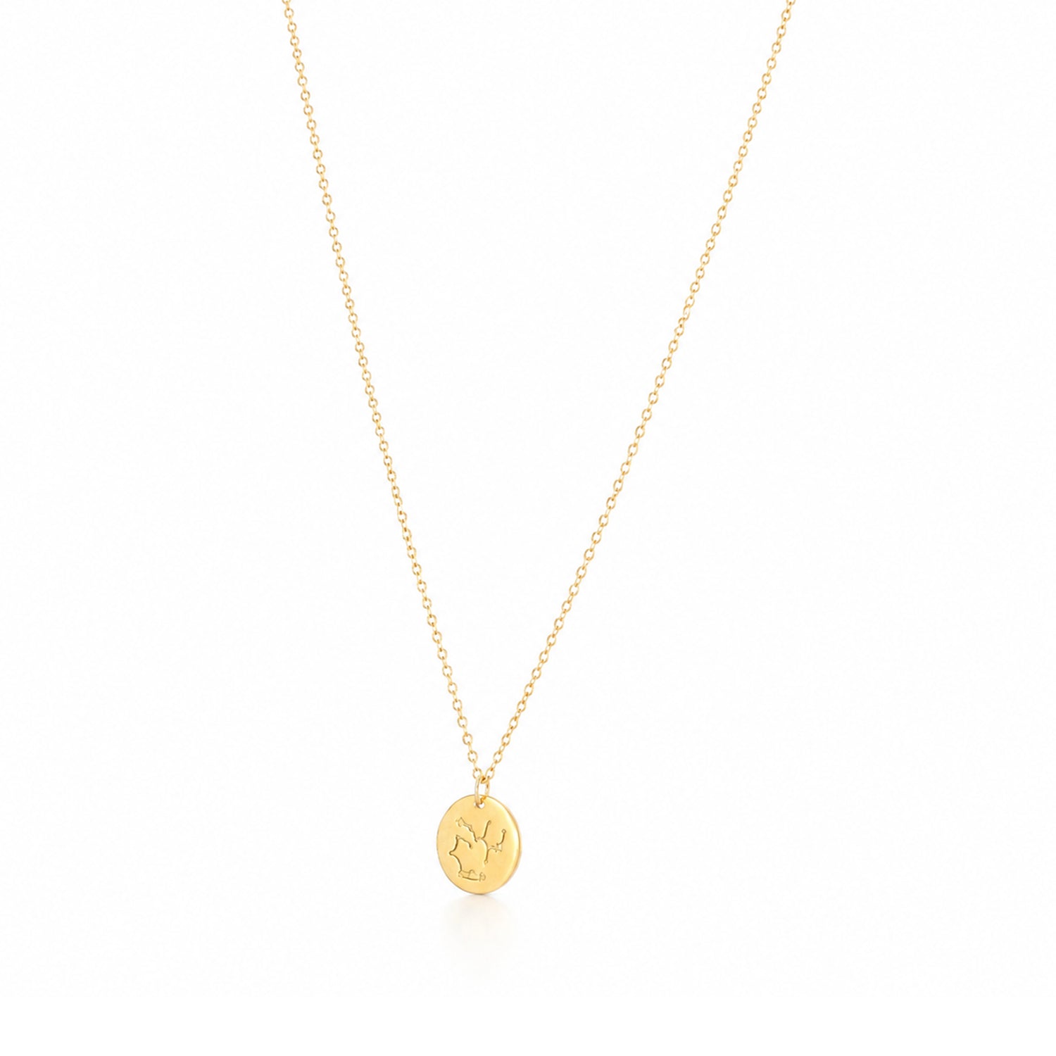 Starlight Symphony Disc 925 Sterling Silver Chain Pendant for Women