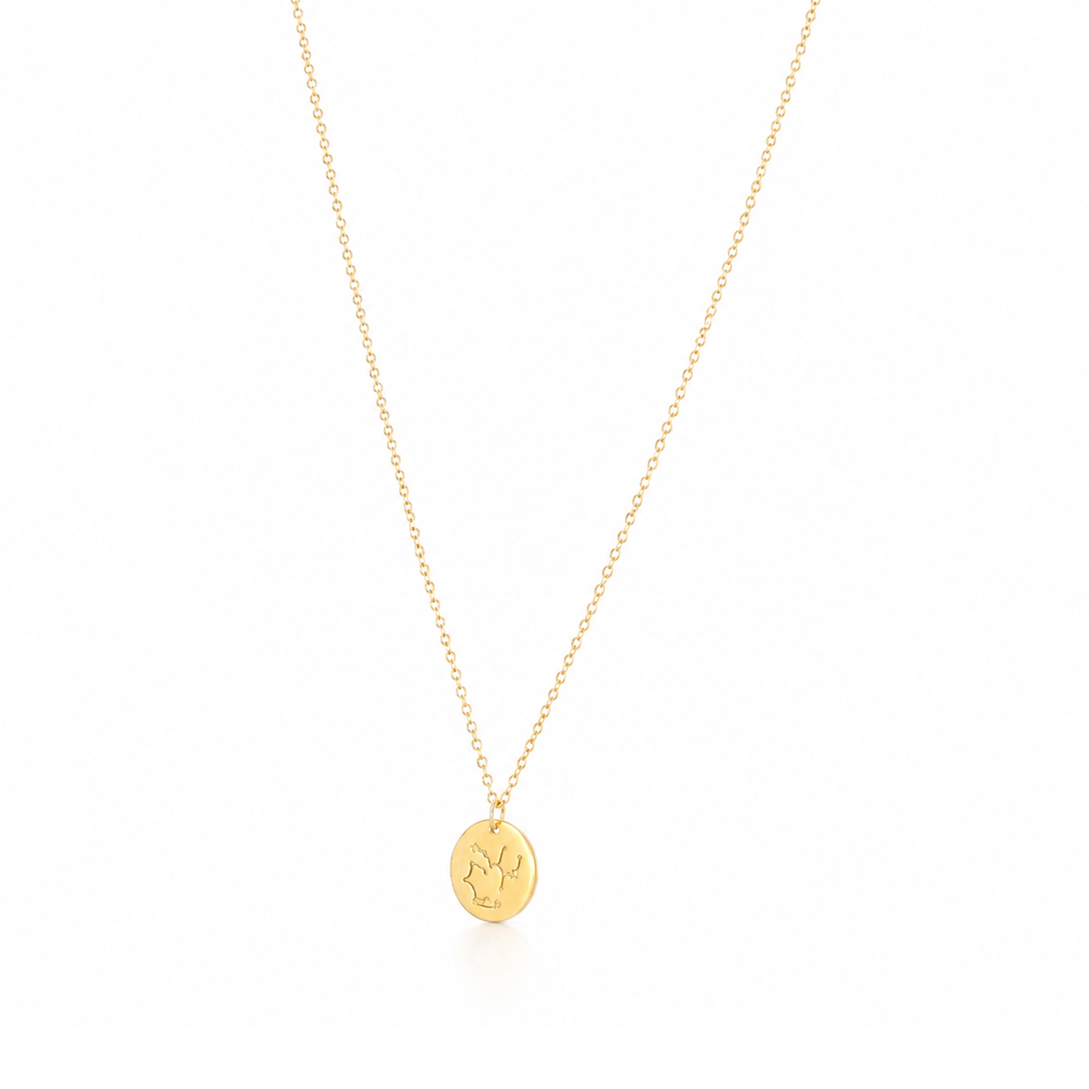 Starlight Symphony Disc 925 Sterling Silver Chain Pendant for Women