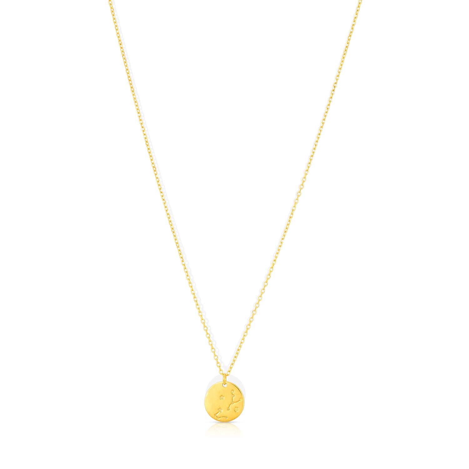 Starlit Galaxy 925 Sterling Silver Golden Chain Pendant 