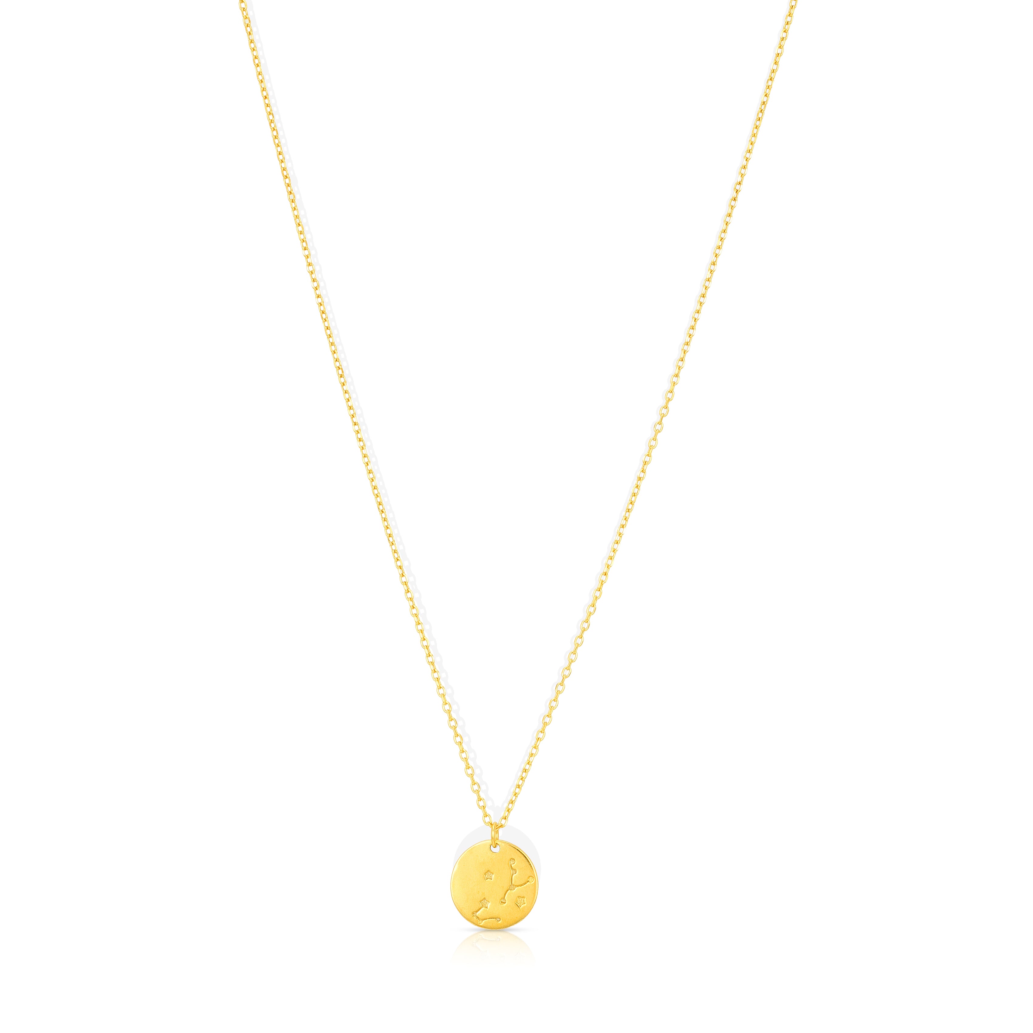 Starlit Galaxy 925 Sterling Silver Golden Chain Pendant 
