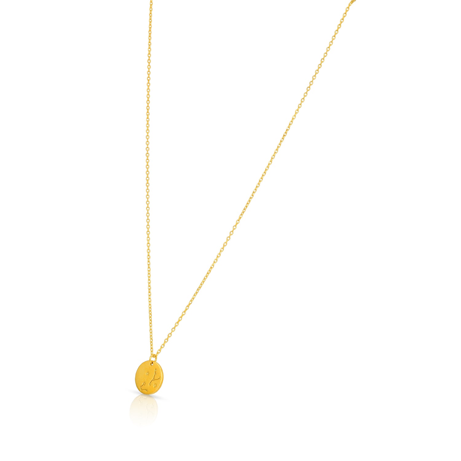 Starlit Galaxy 925 Sterling Silver Golden Chain Pendant 