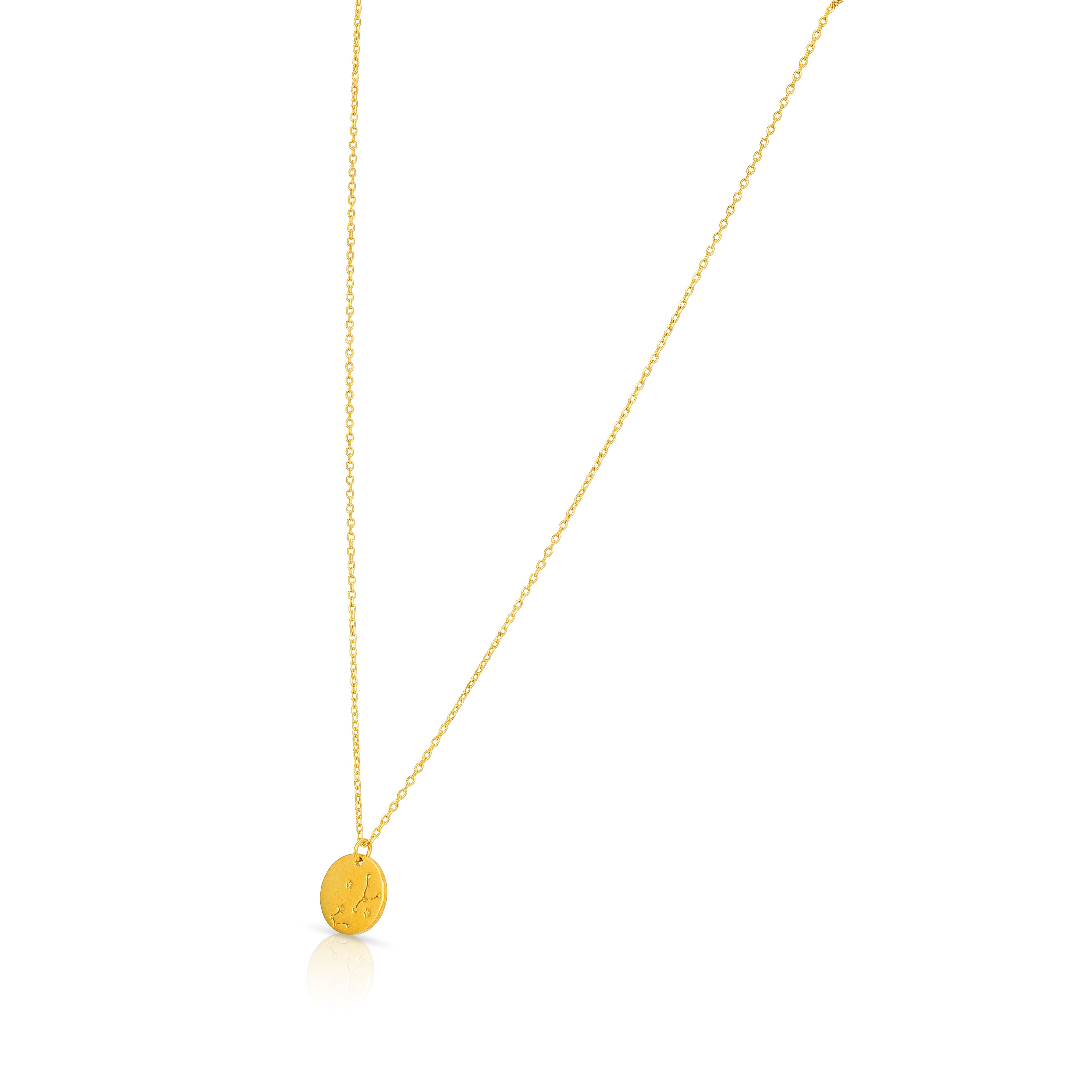 Starlit Galaxy 925 Sterling Silver Golden Chain Pendant 