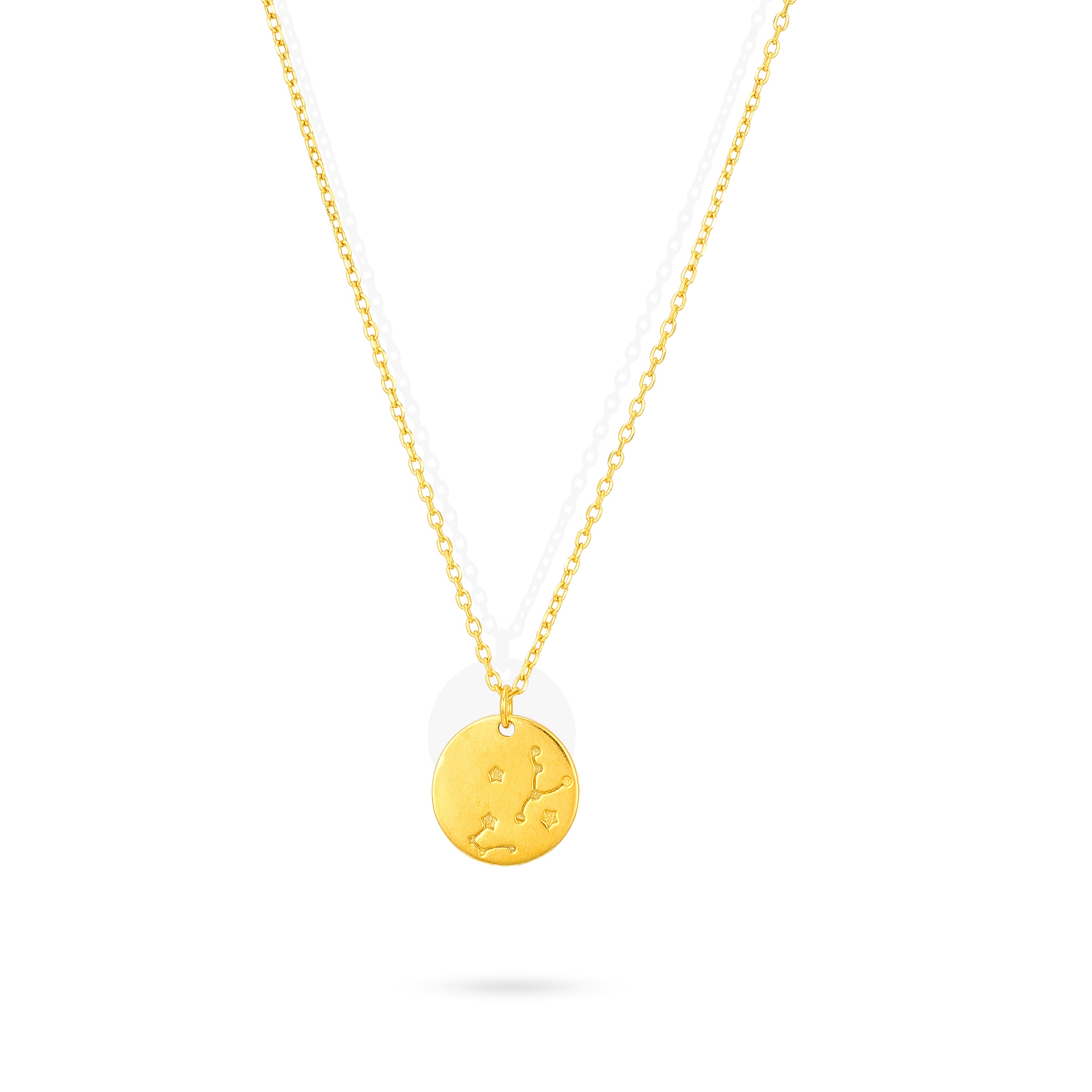 Starlit Galaxy 925 Sterling Silver Golden Chain Pendant 