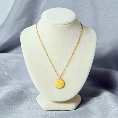 Starlit Galaxy 925 Sterling Silver Golden Chain Pendant 