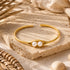 Stellar Pearl Grace 925 Sterling Silver Elegant Cuff Kada
