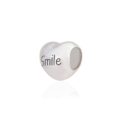 925 Sterling Silver Smiley Soul Heart Charm Pendant for Women