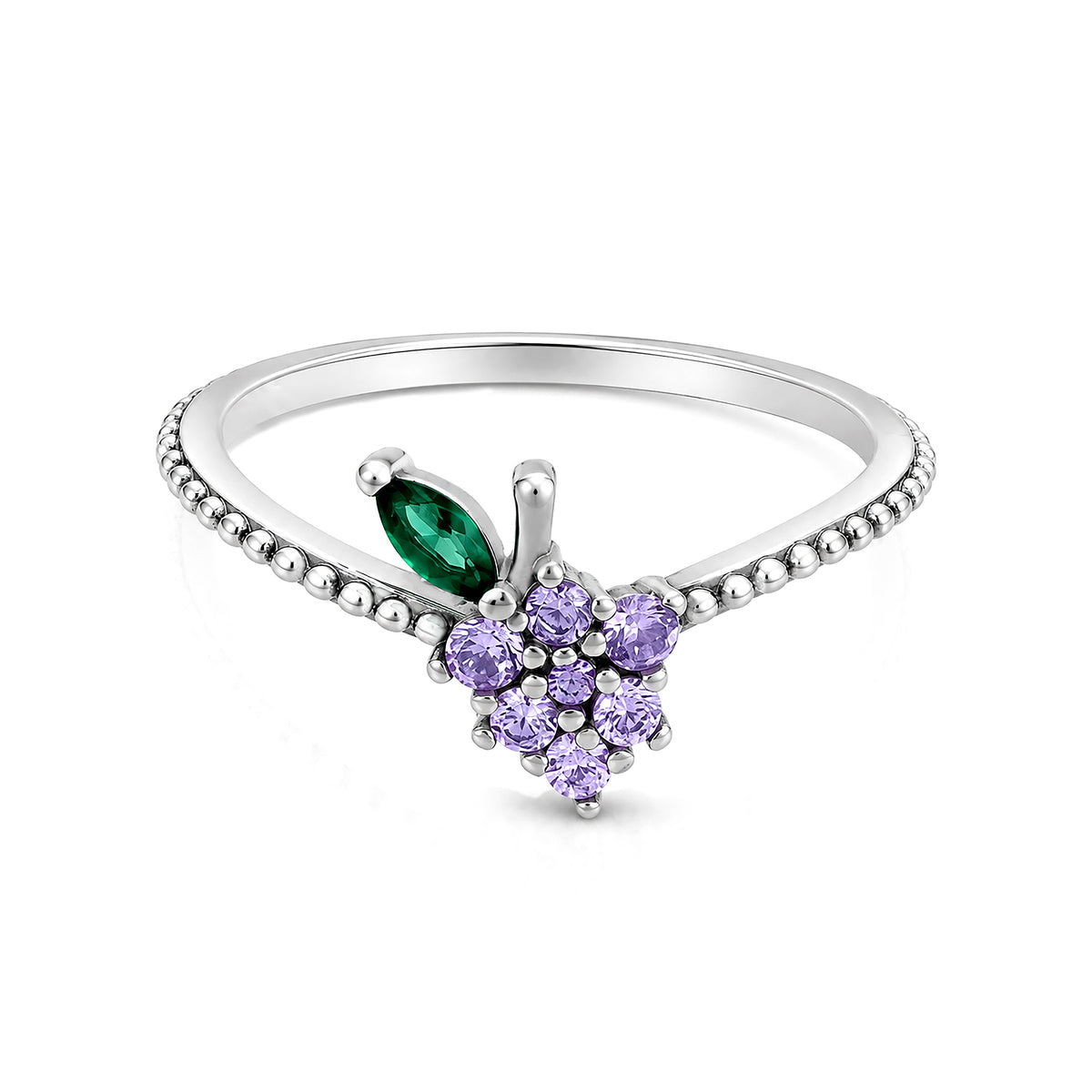 Sterling Silver Grape Cluster Ring