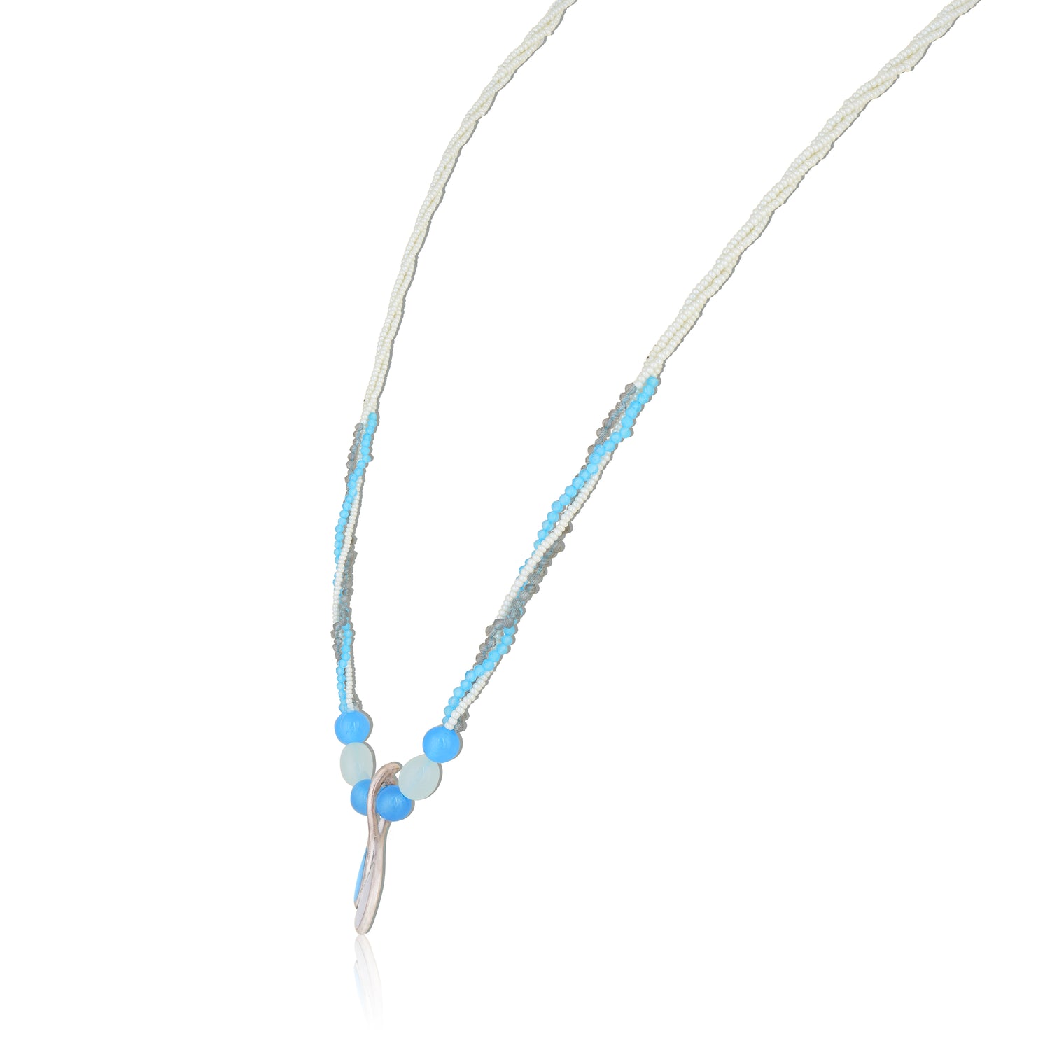 925 Sterling Silver Blue Bliss Harmony Chain Pendant for Women