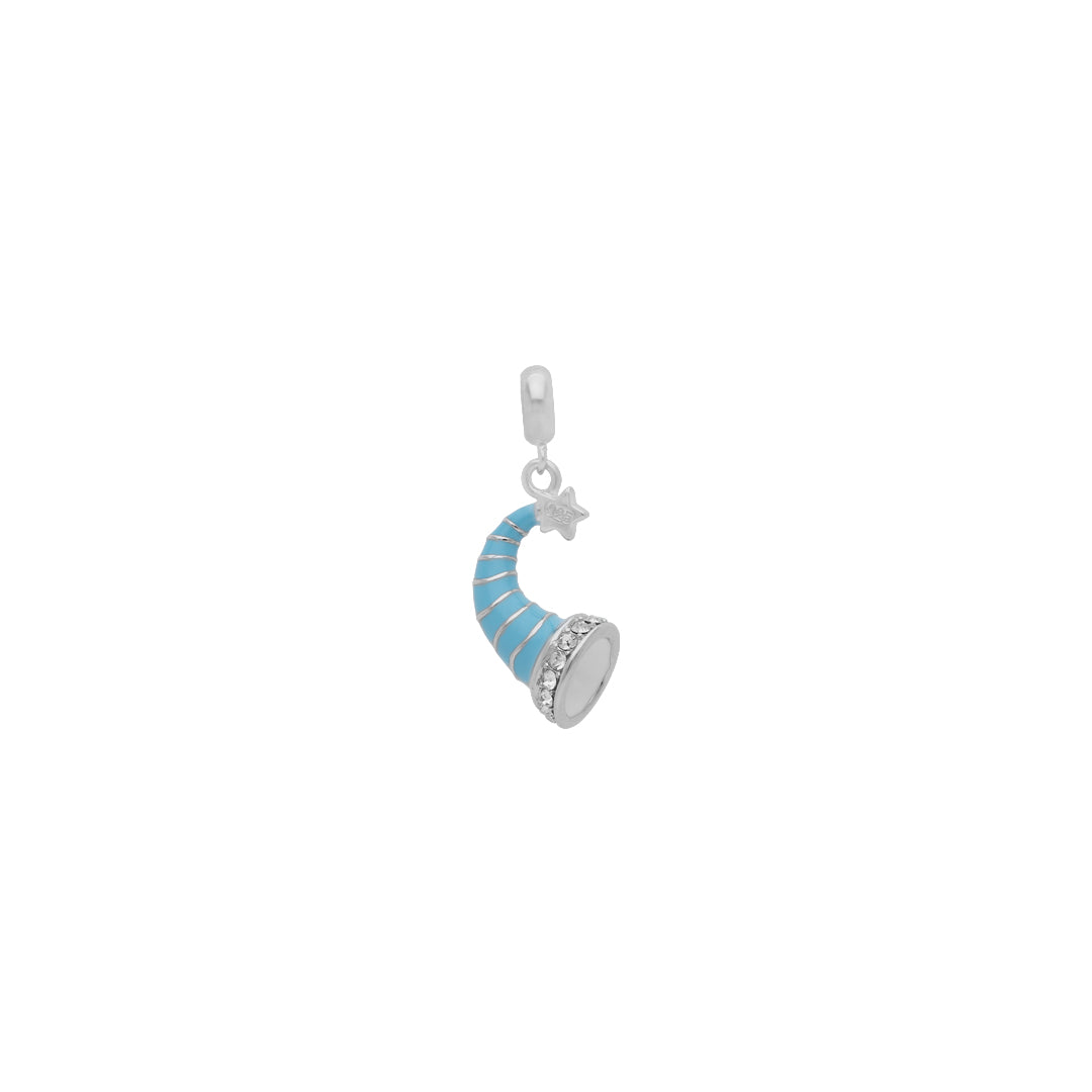 925 Sterling Silver Blue Witch Cap Pendant For Kids