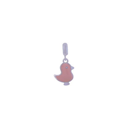 925 Sterling Silver Blush Birdie Rhodium Plated Pendant For Kids