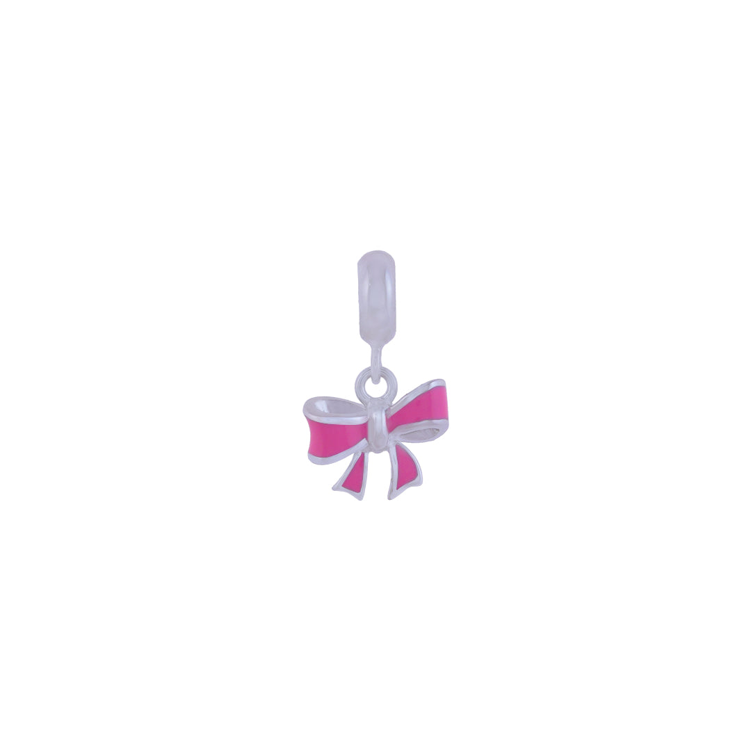 925 Sterling Silver Blush Knot Rhodium Plated Pendant For Kids