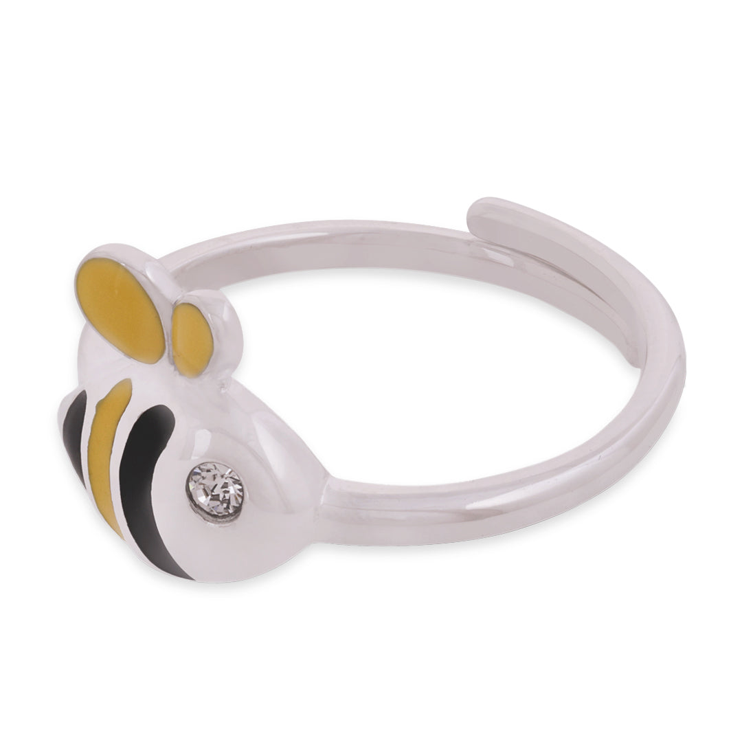 925 Sterling Silver Bumble Bee Rhodium Plated Ring For Kids