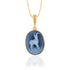 925 Sterling Silver Capricorn Zodiac Agate Gold Plated Pendant for Men and Women