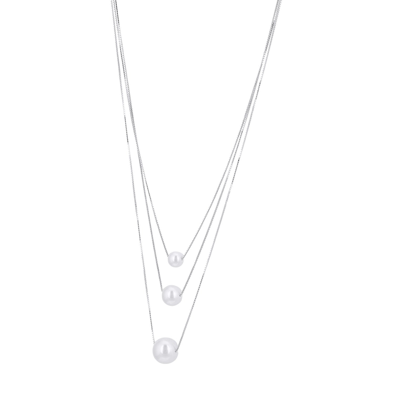 925 Sterling Silver Celestara Trio layered Chain For Women
