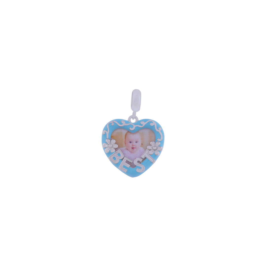 925 Sterling Silver Cherished Baby Rhodium Plated Pendant For Kids