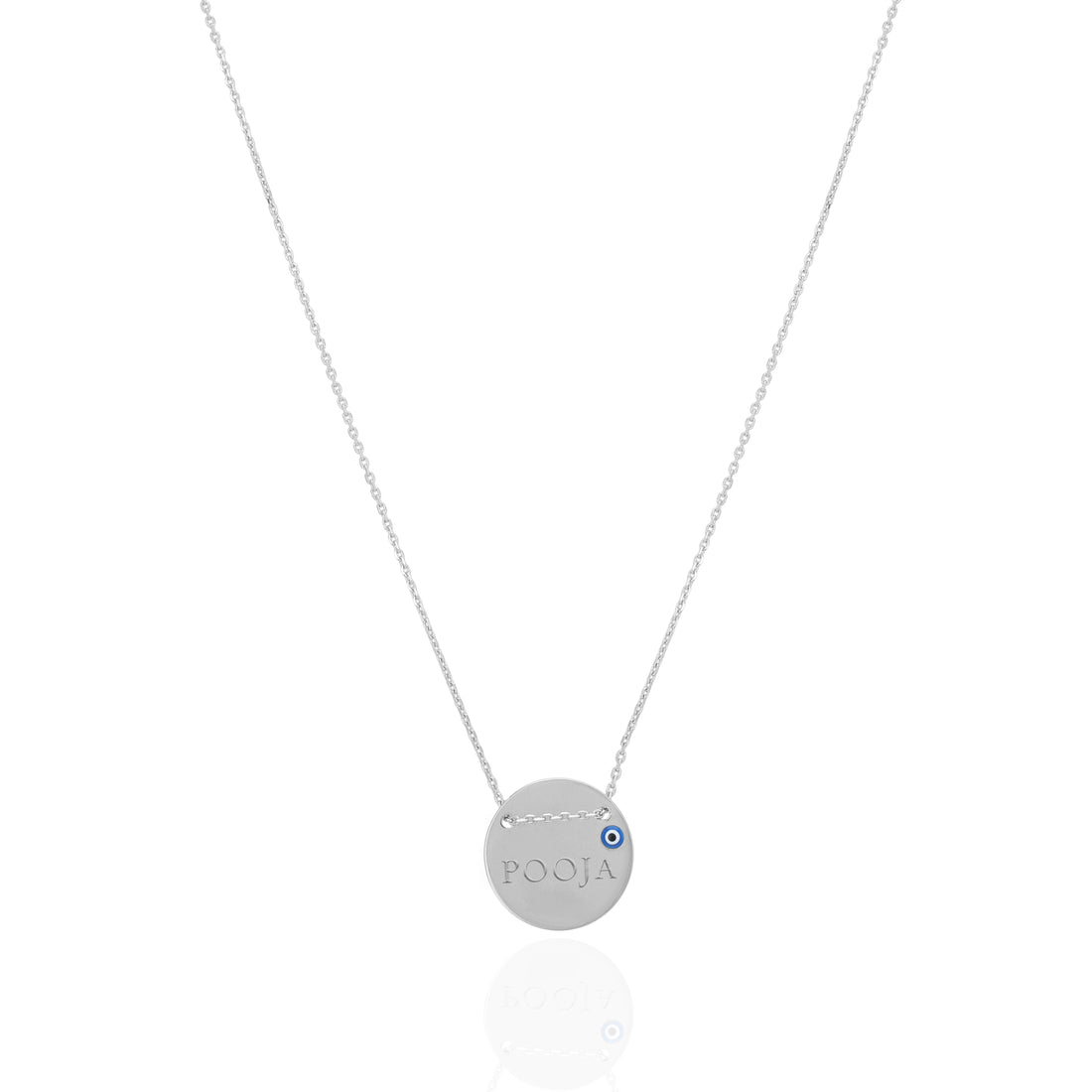 925 Sterling Silver Circle of Protection Evil Eye Pendant Chain