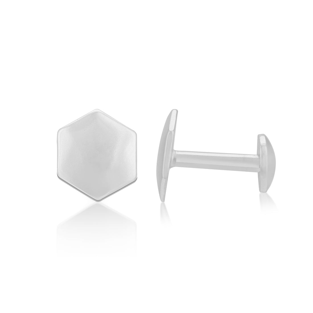 925 Sterling Silver Classic Hexagon Earrings For Women