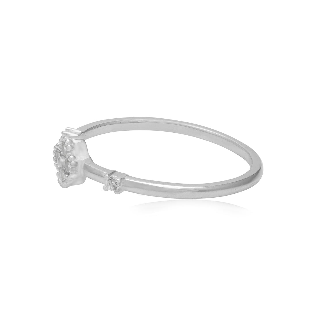 925 Sterling Silver Clover Flower Rhodium Plated Earrings For Women