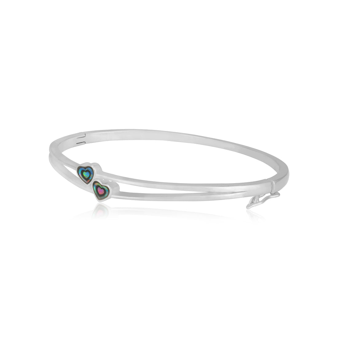 925 Sterling Silver Colour Pop Duo Heart Bracelet For Women
