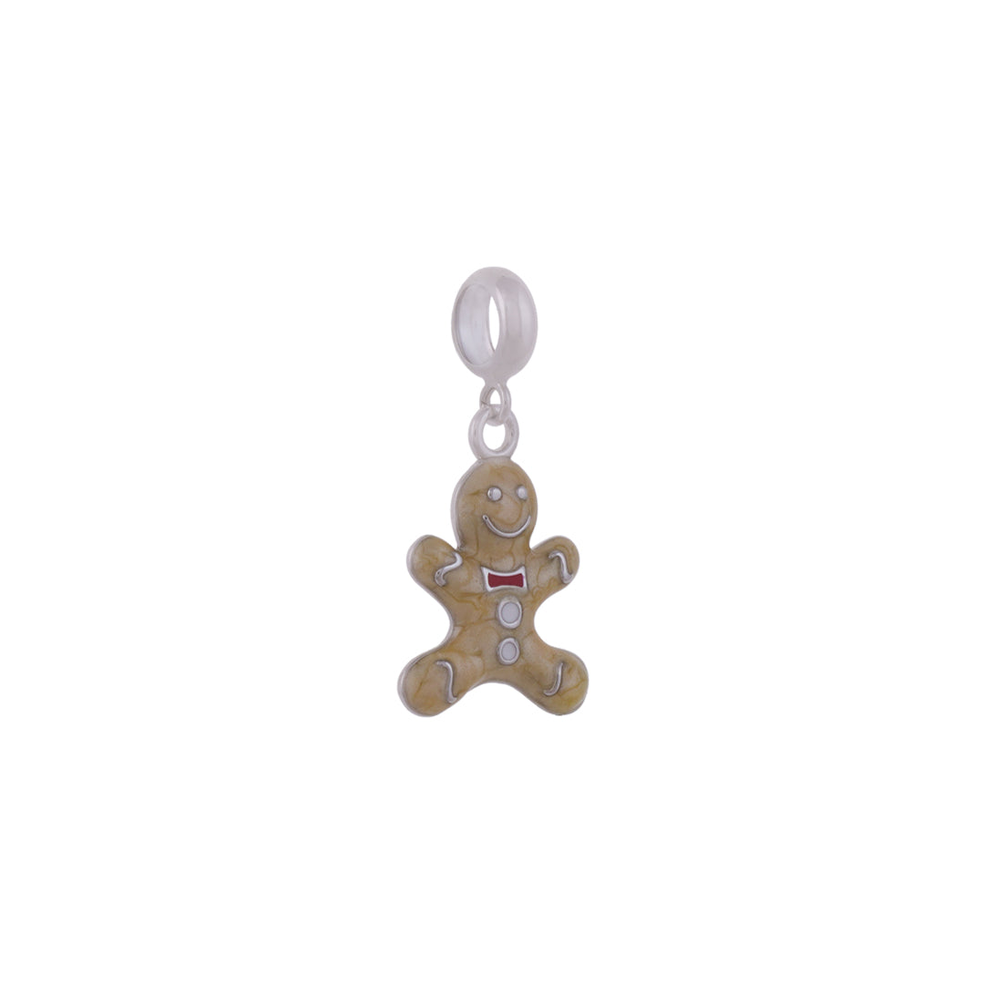 925 Sterling Silver Cookie Man Pendant For Kids