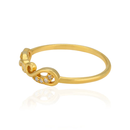 925 Sterling Silver Curvy Whimsy Gold Plated Rings for Women